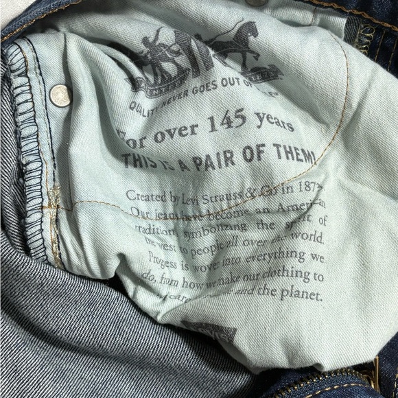 Levis Regular Fit 505 Jeans Size 33x30 Mens Blue Denim - Picture 6 of 8